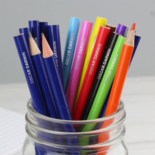 Personalised Pack of 20 HB Pencils & Colouring Pencils - PCS Cufflinks & Gifts