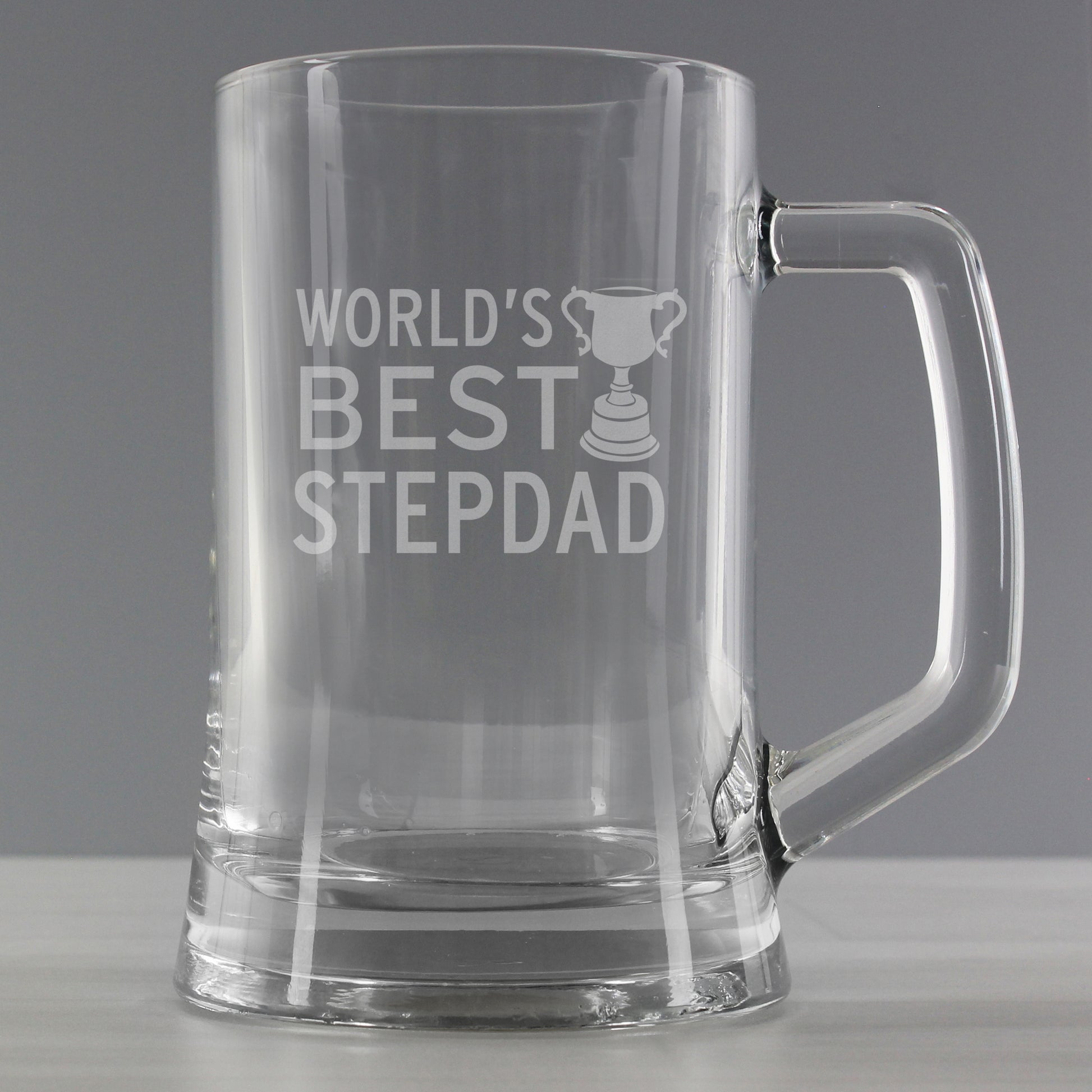Worlds Best Step Dad Stern Tankard Glass