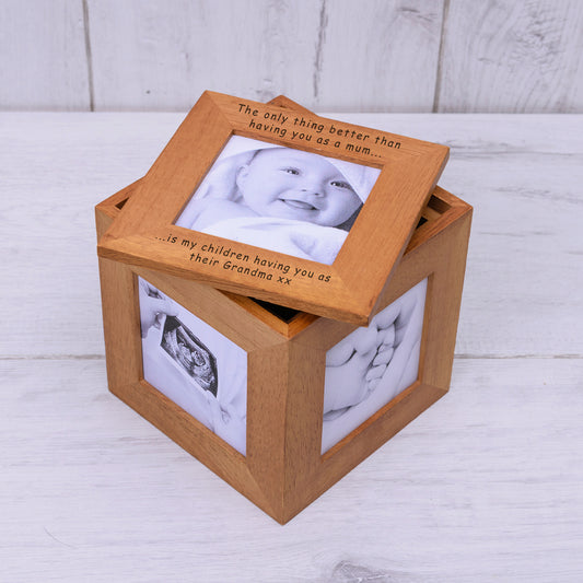 Personalised Photo Cube Keepsake Box