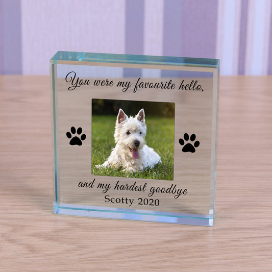 Personalised Photo Pet Memorial Ornament - Favourite Hello