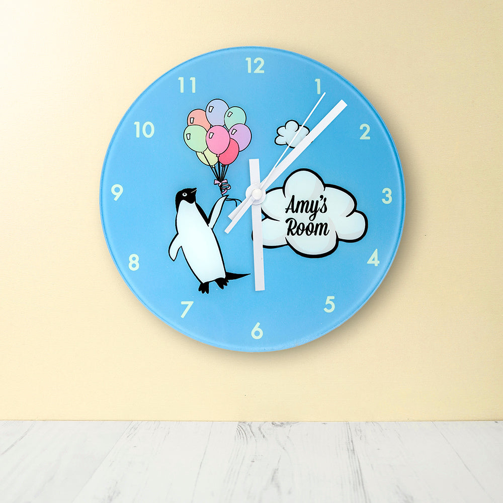 Personalised Penguin Wall Clock