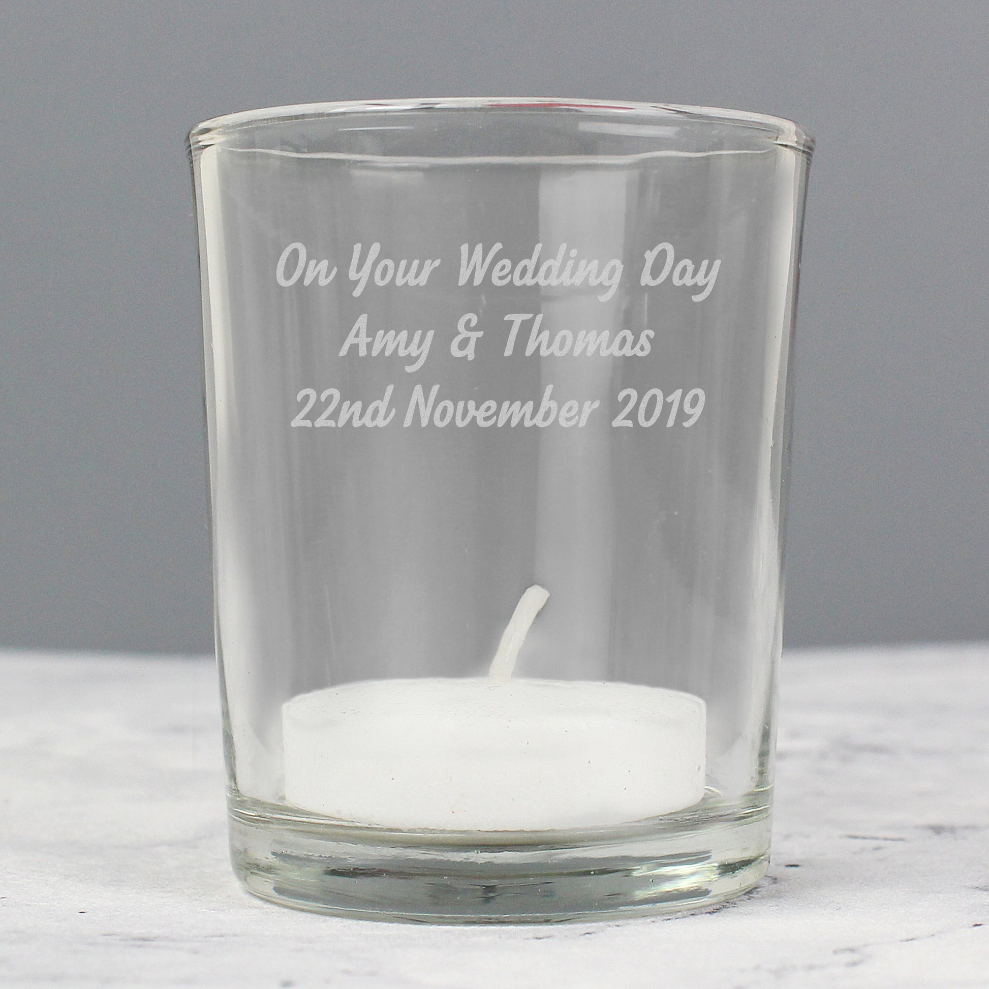 Personalised Votive Candle Holder - PCS Cufflinks & Gifts