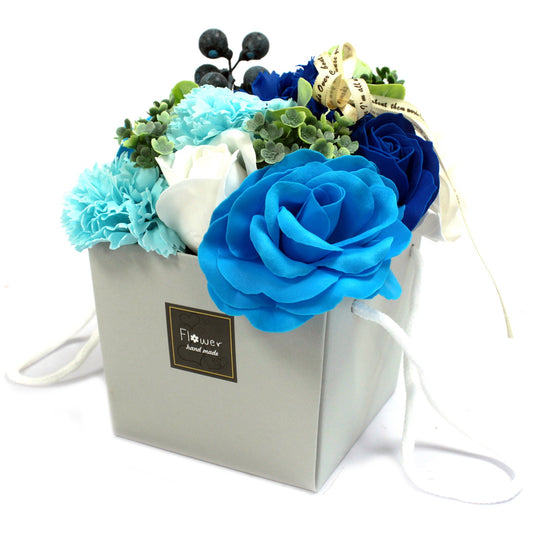Luxury Soap Flower Bouquet - Blue 