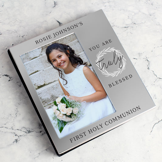 Personalised First Holy Communion Truly Blessed 6x4 Photo Frame Album - PCS Cufflinks & Gifts