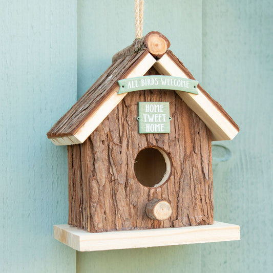 Wood Bark Bird House - PCS Cufflinks & Gifts