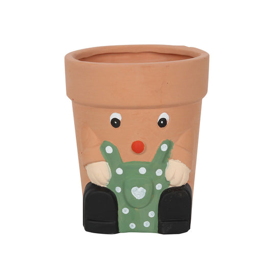 Green Pot Man Terracotta Plant Pot - PCS Cufflinks & Gifts