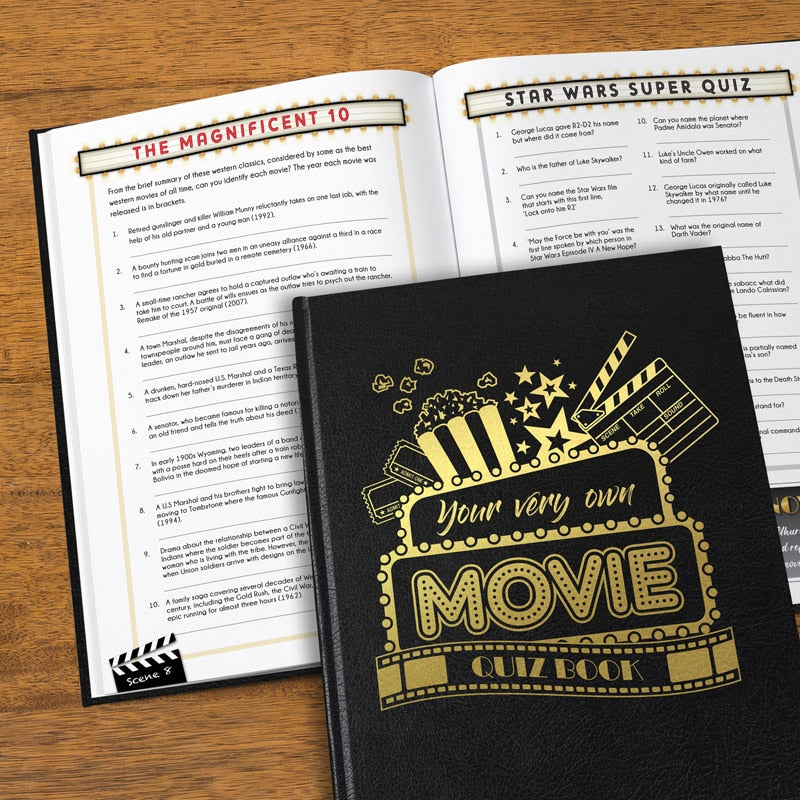 Personalised Movie Quiz Book - PCS Cufflinks & Gifts