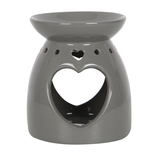 Grey Oil Burner With Cutout Heart - PCS Cufflinks & Gifts