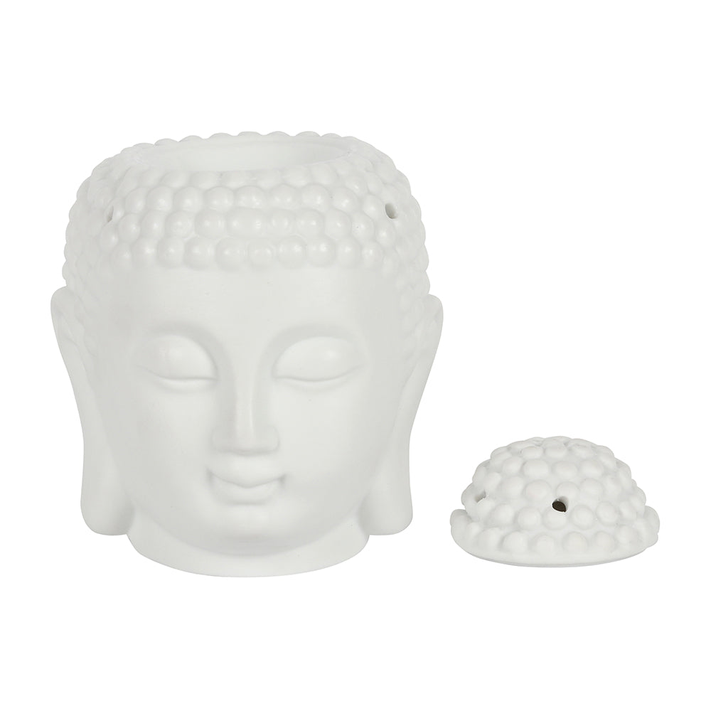 White Buddha Head Oil Burner - PCS Gifts