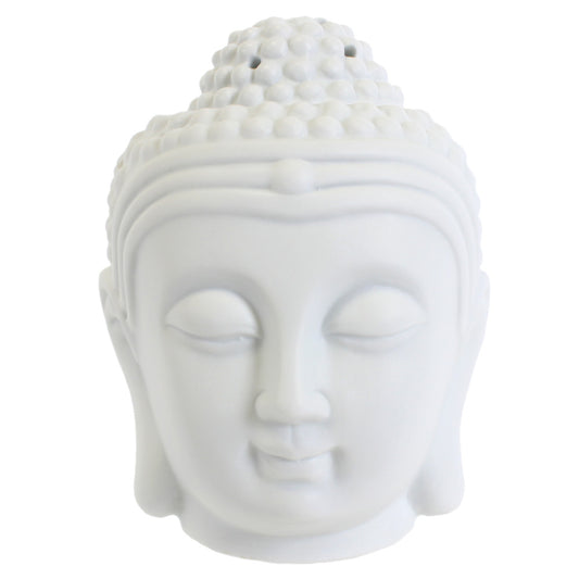 White Buddha Head Oil Burner - PCS Gifts