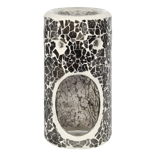 Pillar Gunmetal Grey Crackle Oil Burner - PCS Cufflinks & Gifts