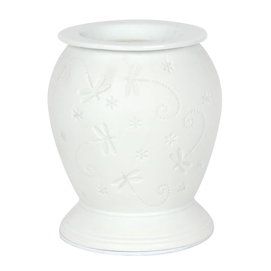 Dragonfly White Ceramic Electric Burner - PCS Cufflinks & Gifts
