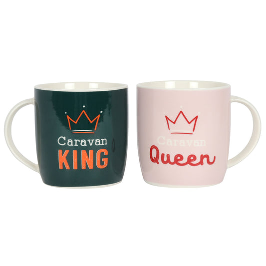 Caravan King and Queen Mug Set - Free Delivery 