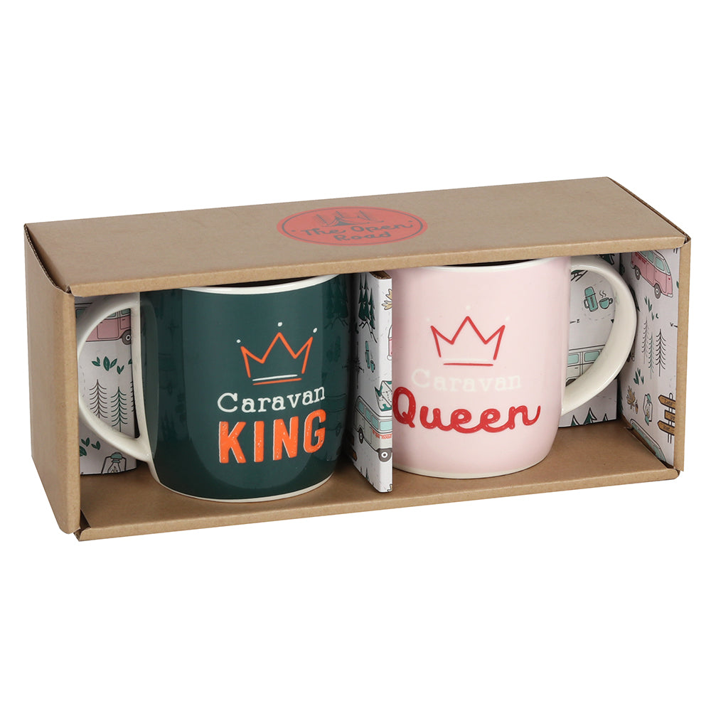 Caravan King and Queen Mug Set - Free Delivery 