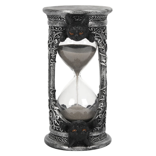 17cm Black Cat Hourglass Timer - PCS Cufflinks & Gifts