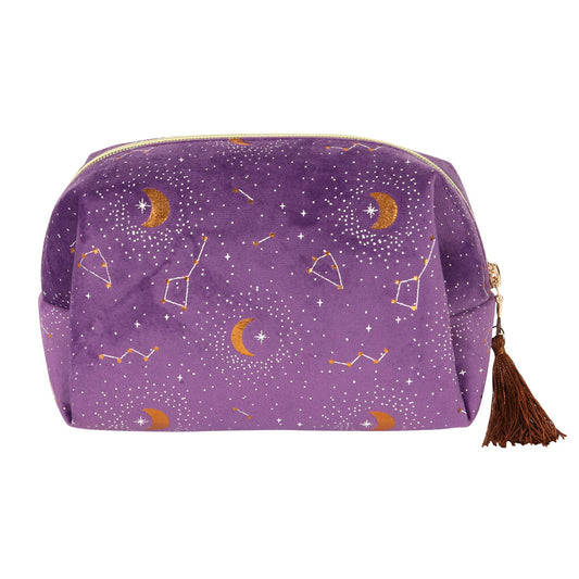 Purple Star Sign Constellation Tasseled Makeup Bag - PCS Cufflinks & Gifts