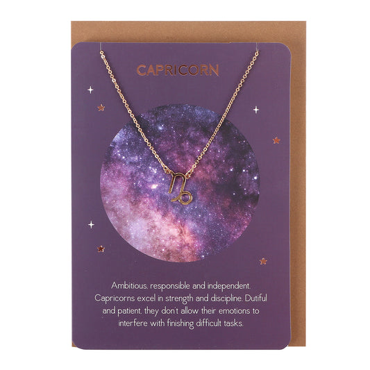 Capricorn Zodiac Necklace Card - PCS Gifts