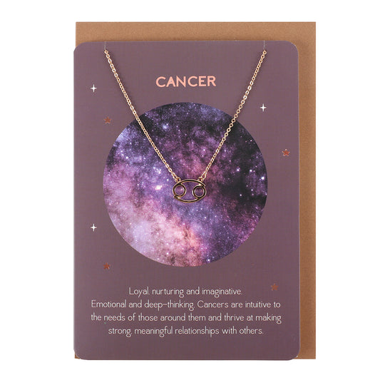 Cancer Zodiac Necklace Card - PCS Gifts
