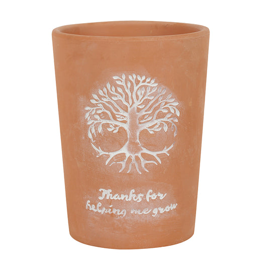 Tree of Life Terracotta Plant Pot - PCS Cufflinks & Gifts